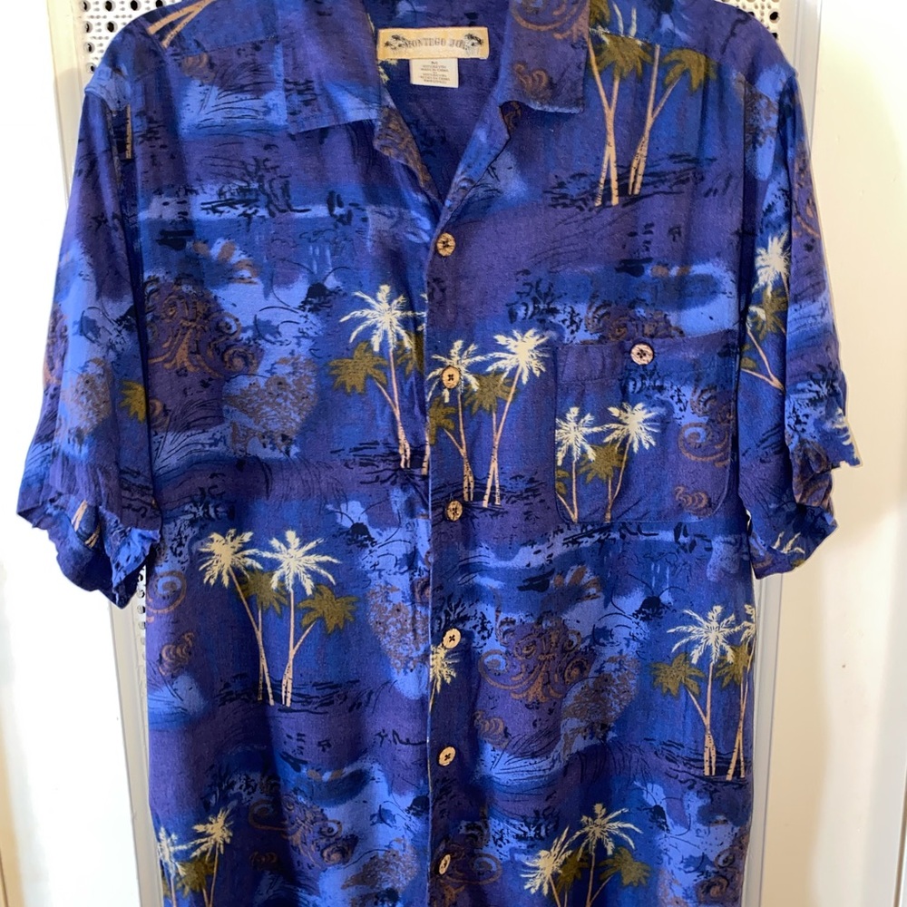 Island Vibes Blue Montego Joe Button Down